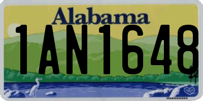 AL license plate 1AN1648