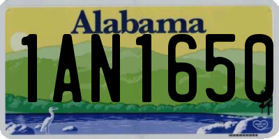 AL license plate 1AN1650