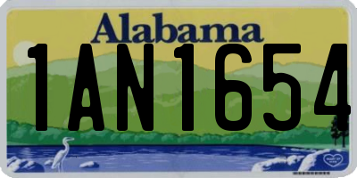 AL license plate 1AN1654