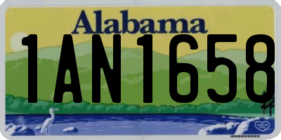 AL license plate 1AN1658