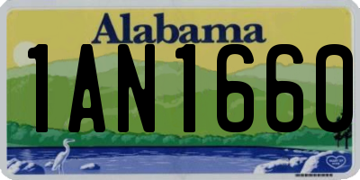 AL license plate 1AN1660