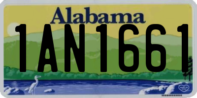 AL license plate 1AN1661