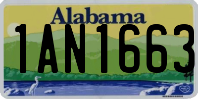 AL license plate 1AN1663