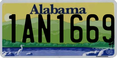 AL license plate 1AN1669