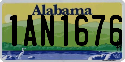 AL license plate 1AN1676
