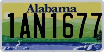 AL license plate 1AN1677