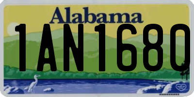 AL license plate 1AN1680