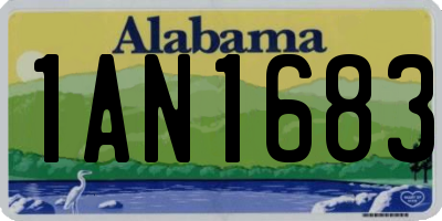 AL license plate 1AN1683