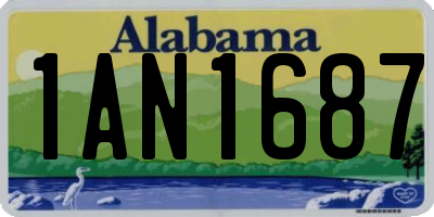 AL license plate 1AN1687