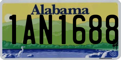 AL license plate 1AN1688