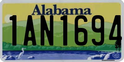 AL license plate 1AN1694