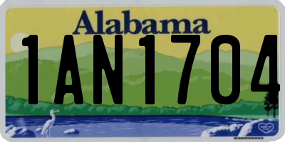 AL license plate 1AN1704