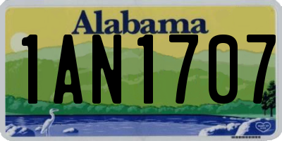 AL license plate 1AN1707