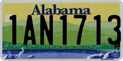 AL license plate 1AN1713