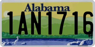 AL license plate 1AN1716