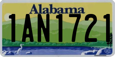 AL license plate 1AN1721