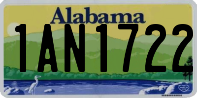 AL license plate 1AN1722