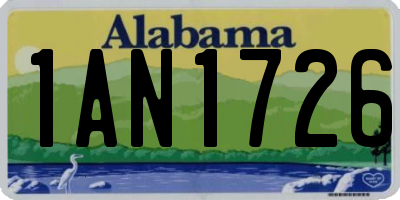 AL license plate 1AN1726