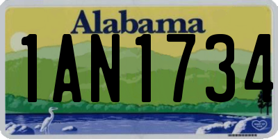 AL license plate 1AN1734
