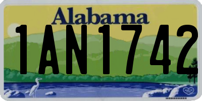 AL license plate 1AN1742