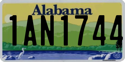AL license plate 1AN1744