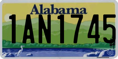 AL license plate 1AN1745