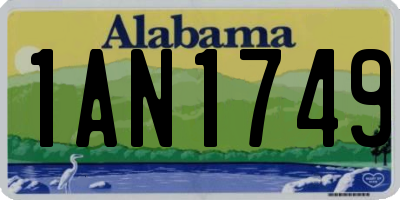 AL license plate 1AN1749