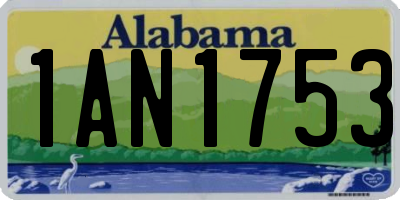 AL license plate 1AN1753