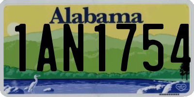 AL license plate 1AN1754
