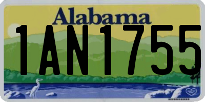 AL license plate 1AN1755