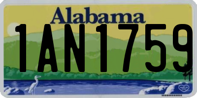 AL license plate 1AN1759