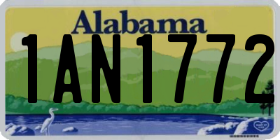 AL license plate 1AN1772