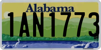 AL license plate 1AN1773
