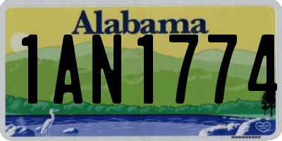 AL license plate 1AN1774