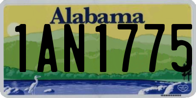 AL license plate 1AN1775