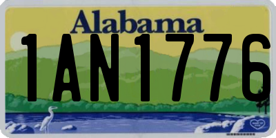 AL license plate 1AN1776