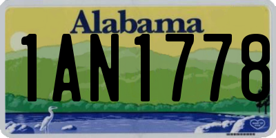 AL license plate 1AN1778