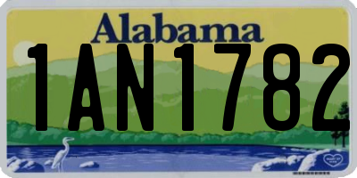 AL license plate 1AN1782