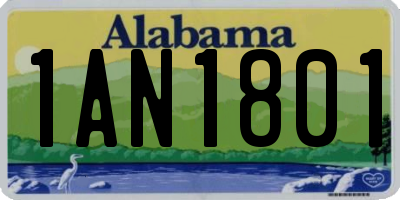 AL license plate 1AN1801