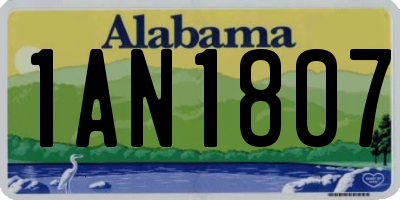 AL license plate 1AN1807