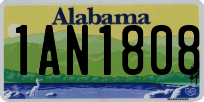AL license plate 1AN1808