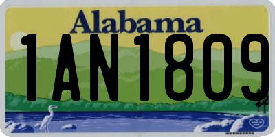 AL license plate 1AN1809
