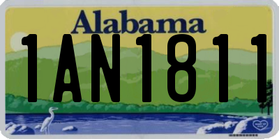 AL license plate 1AN1811