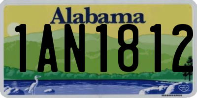 AL license plate 1AN1812