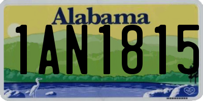 AL license plate 1AN1815
