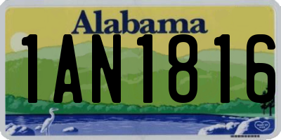 AL license plate 1AN1816