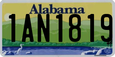 AL license plate 1AN1819