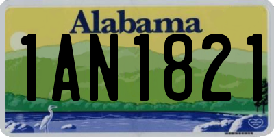 AL license plate 1AN1821