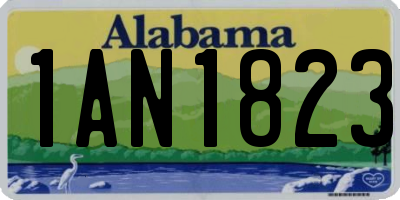 AL license plate 1AN1823