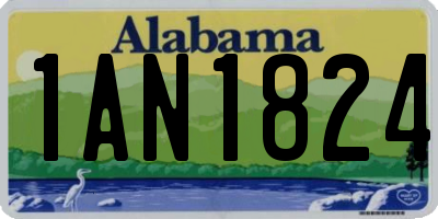 AL license plate 1AN1824